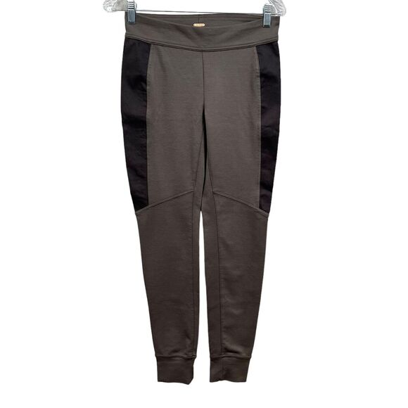 Free People Women Leggings Stretch Slimming Knit Panel Ribbed Cuff Brown Sz XS - Picture 1 of 5